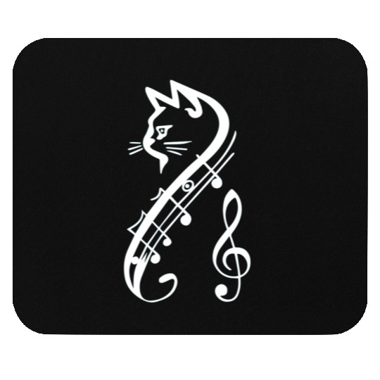 Cat Lovers Musical Cat Music Teacher or Musician Mouse Pads