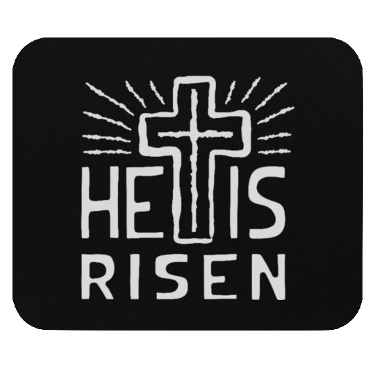 Christian Cross Easter He is Risen Mouse Pads