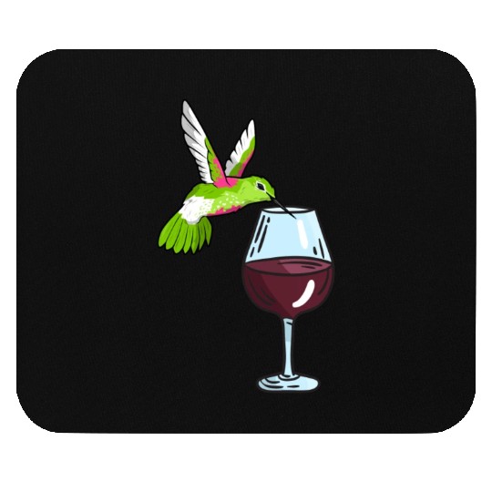 Hummingbird Drinking Wine Birdwatching Hummingbird Mouse Pads