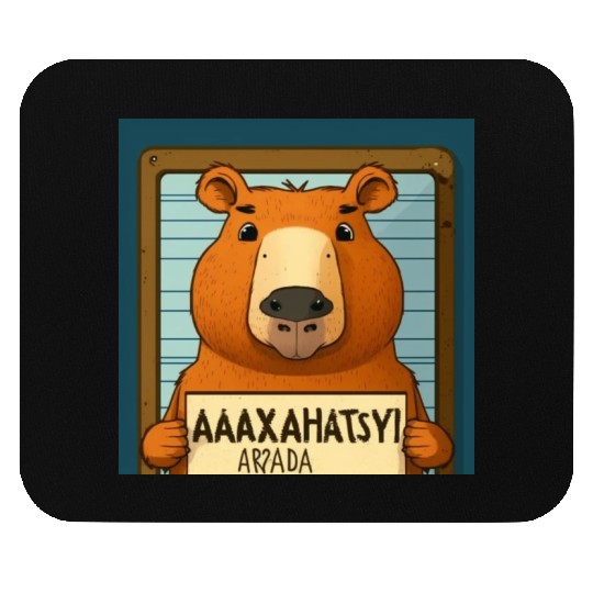 Capybara Mugshot Outlaw: Wanted for 93 Felonies Na Mouse Pads