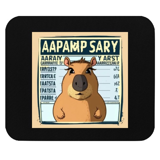Wanted for 93 Felonies Na Capybara Mugshot Outlaw Mouse Pads