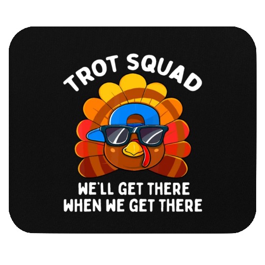 Turkey Trot Squad Funny Thanksgiving Running Costu Mouse Pads