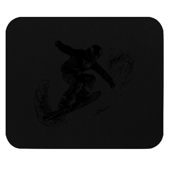 Snowboard Jump Style Elegant Snowboarding Move Mouse Pads