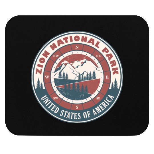 Zion National Park United States Vintage Hiking Mouse Pads