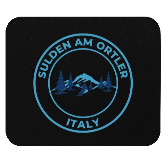 Retro cool Skiing in Sulden Am Ortler Italy Mouse Pads