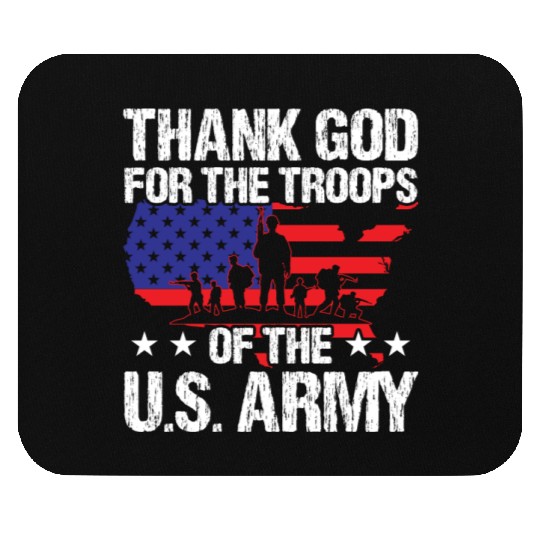 Soldier thank god for troops of us army military Mouse Pads