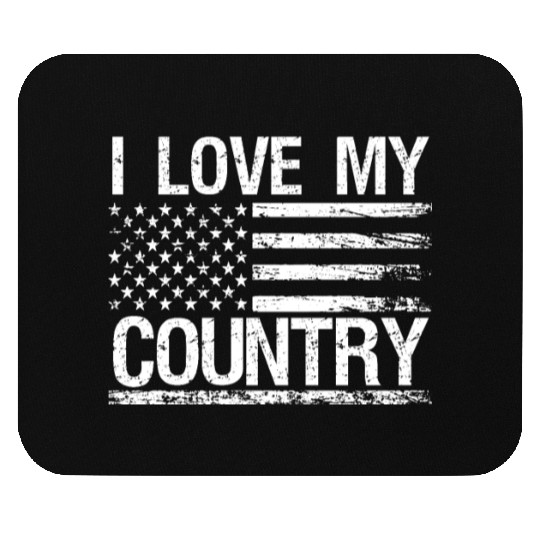 Soldier i love my country military army veteran Mouse Pads