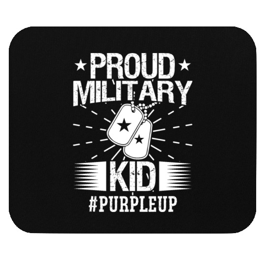 Soldier proud military kid #purpleup army veteran Mouse Pads