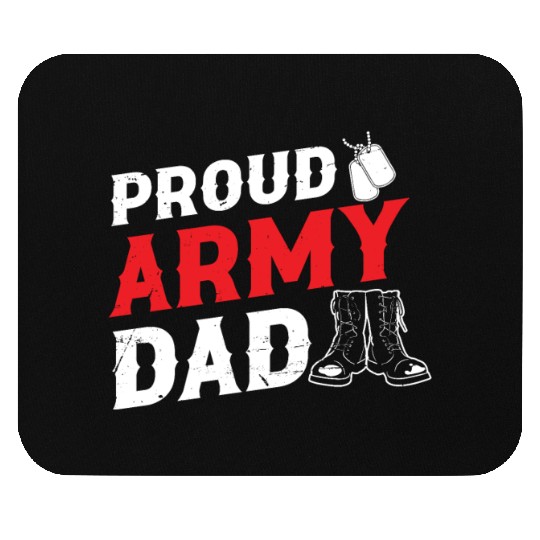 Soldier proud army dad military american veteran Mouse Pads