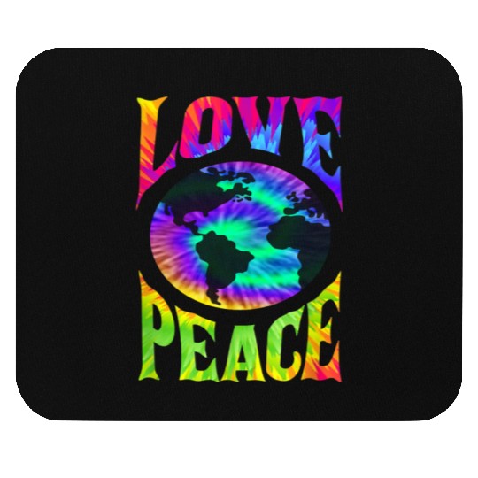 Peace Love earth 60S 70S Tie Dye Hippie ONLY PEACE Mouse Pads