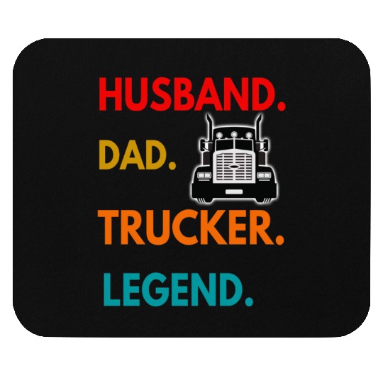 Husband Dad Trucker Legend Mouse Pads