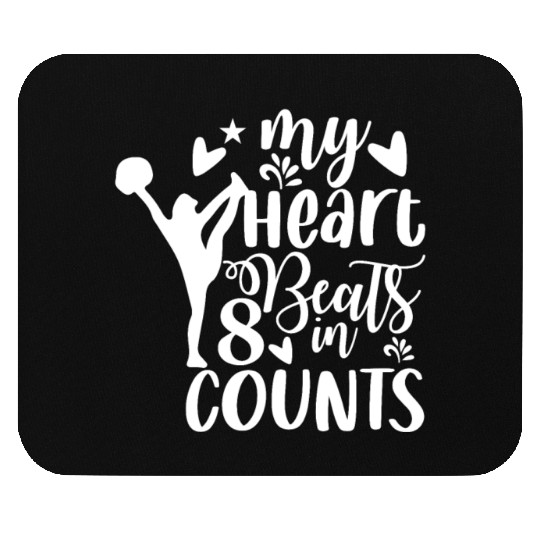 My Heart Beats in 8 Counts Cheerleading Mouse Pads