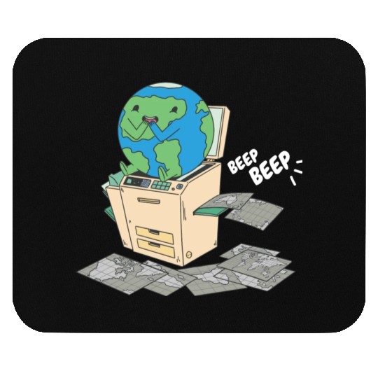 Cute Earth Cartography Teacher Art For Geographer Mouse Pads