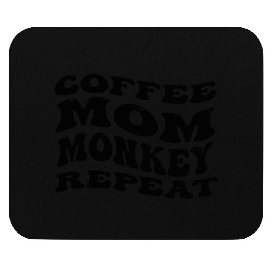 Coffee Mom Monkey Repeat Mouse Pads