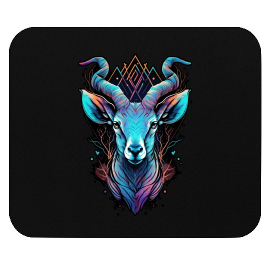 Gazelle capricorn goat mountains vacation hipster Mouse Pads