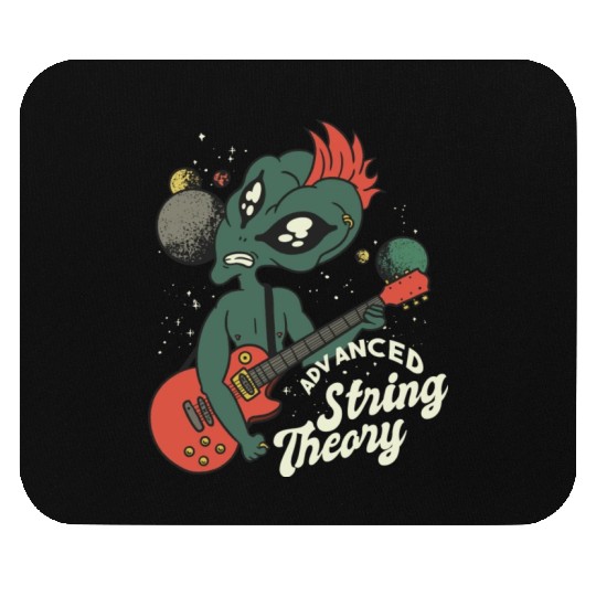 Alien Guitar Nerd Ufo Punk String Theory Mouse Pads