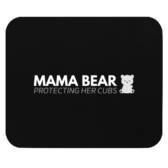 Mama Bear protecting her cubs Mouse Pads