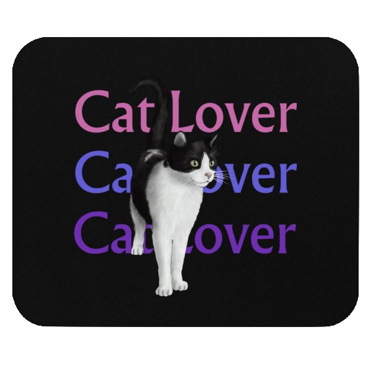 Cat Lover Tuxedo Cat Mouse Pads