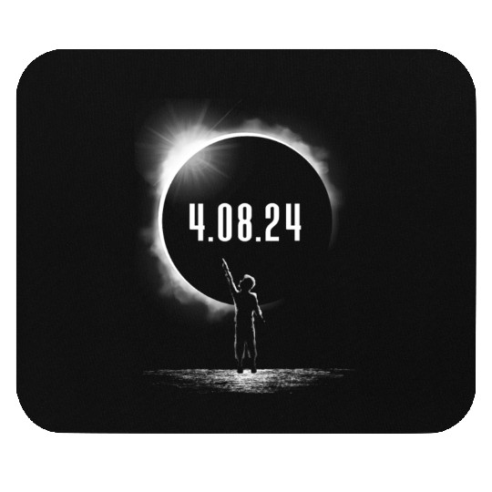 Total Solar Eclipse Boy Silhouette 4.08.24 Eclipse Mouse Pads
