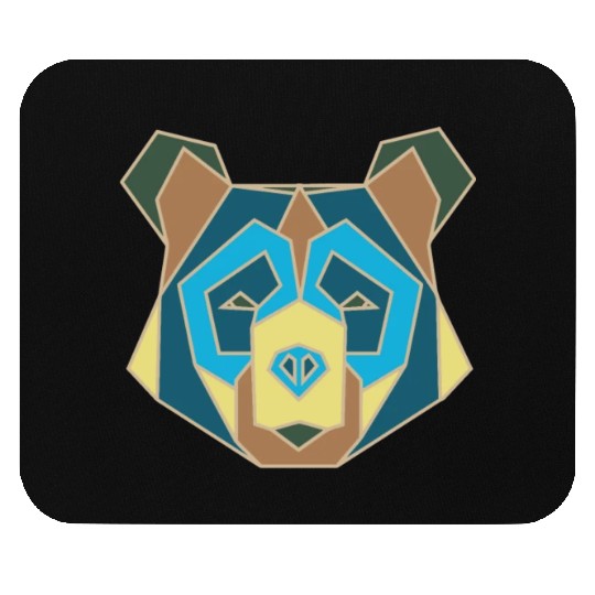 geometric bear Mouse Pads