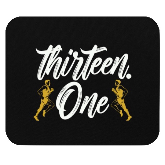 Half Marathon Thirteen One Athletic Marathoner Mouse Pads