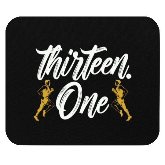 Half Marathon Thirteen One Athletic Marathoner Mouse Pads