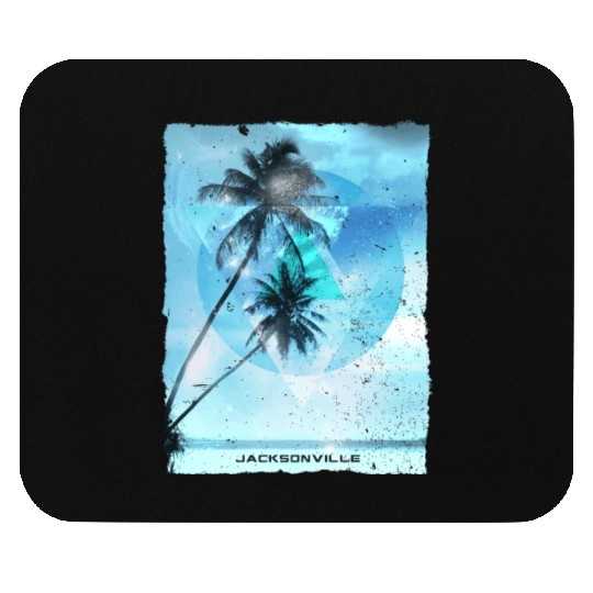 Artistic Jacksonville Florida Palm Tree Vacation Mouse Pads