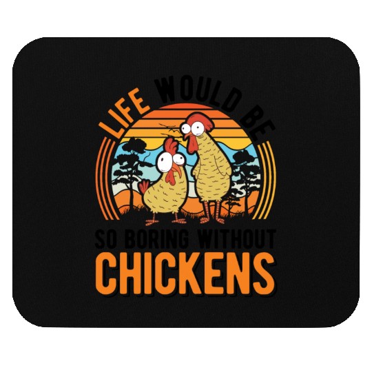 Chickens Chicken Farm Farmer Mouse Pads