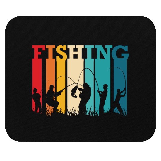 Fishing fish vintage retro Mouse Pads