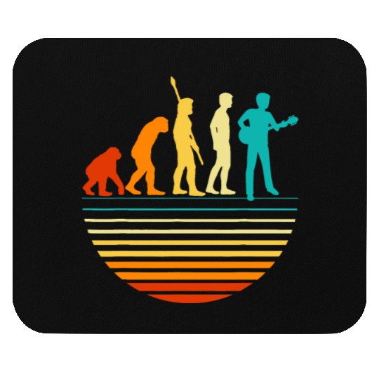 Retro Guitar Player, Guitarist I Vintage Evolution Mouse Pads