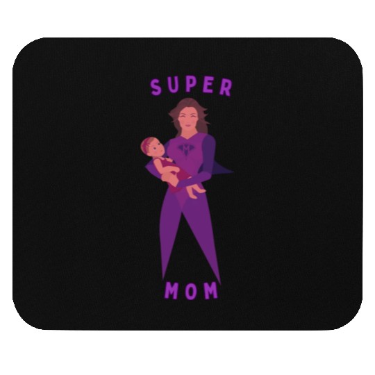 Violet Childish Super Mom Mouse Pads Mother's Day Gif
