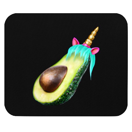 Happy unicorn avocado Mouse Pads