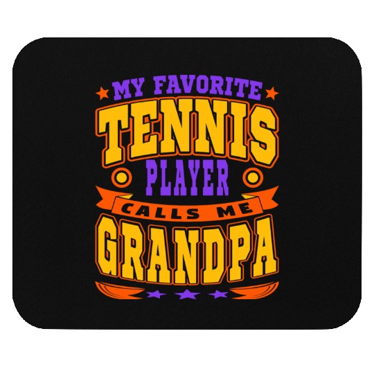 Calls Me Grandpa Funny Grandchildren Tennis Lover Mouse Pads