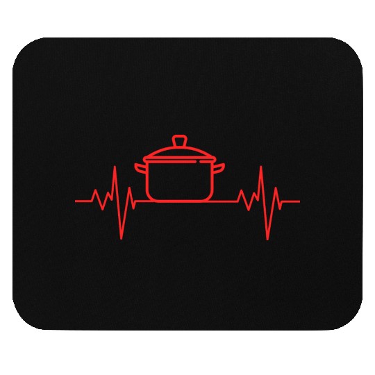 Passion Cooking / Eating / Baking Heartbeat ECG Mouse Pads