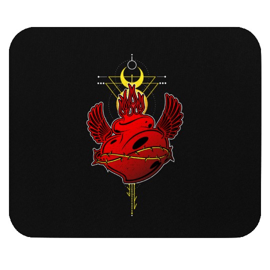 Flames Heart T Tattoo Street Style Mouse Pads