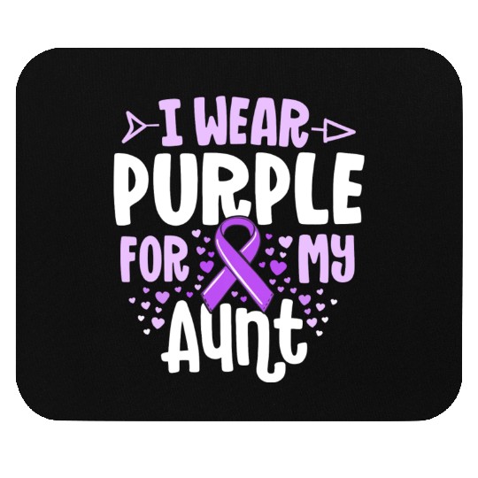 I Wear Purple For My Aunt Alzheimers Family Mouse Pads