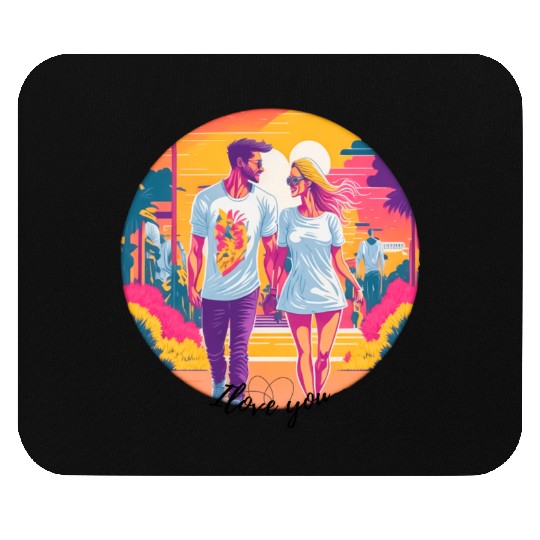 ilove you Mouse Pads