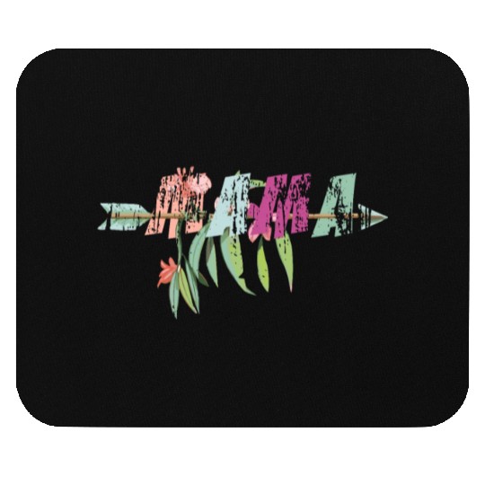 Mother's Day Mama Bohemian Style Flower Arrow Mouse Pads
