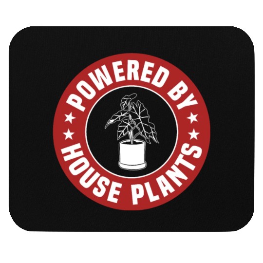 Powered By House Plants Mouse Pads