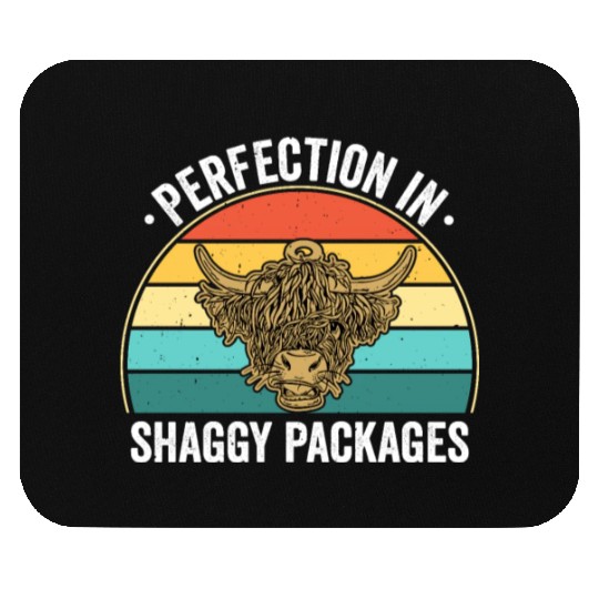 Perfection In Shaggy Packages Highland Cow Mouse Pads