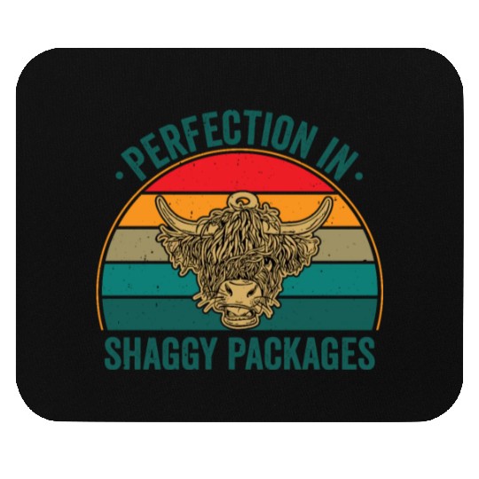 Perfection In Shaggy Packages Highland Cow Mouse Pads