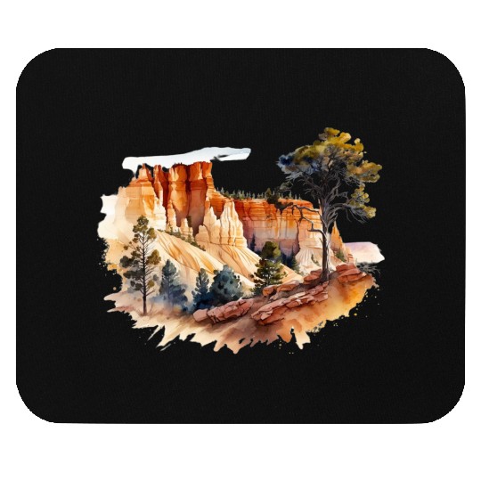 Bryce Canyon Watercolor Wonderland Mouse Pads