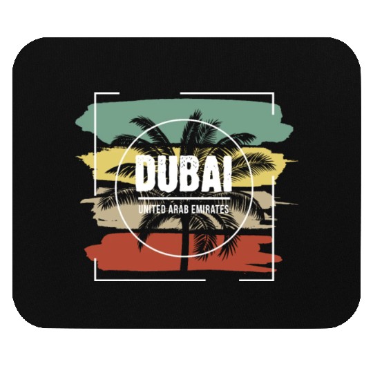 Dubai United Arab Emirates Artistic Palm Tree Mouse Pads