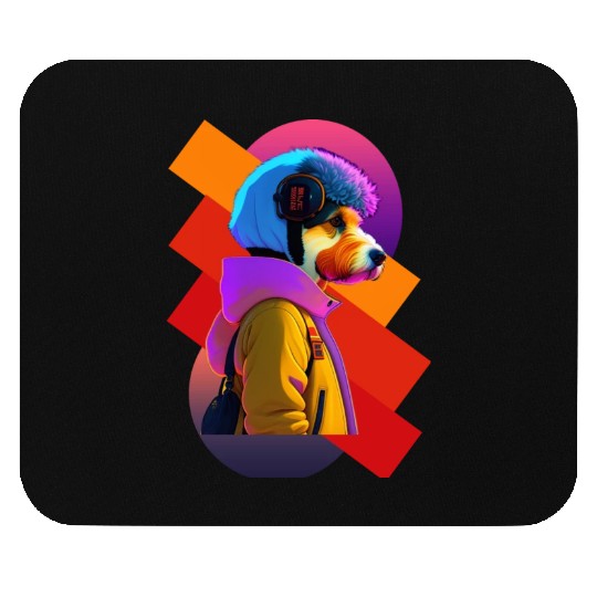 Retro Chic Meets Punk Edge: The Schnauzer Style Mouse Pads