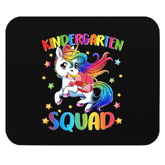 Cute Kindergarten Squad Dabbing Unicorn Back Mouse Pads