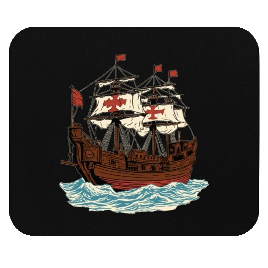 Columbus Day 1492 Ship Mouse Pads