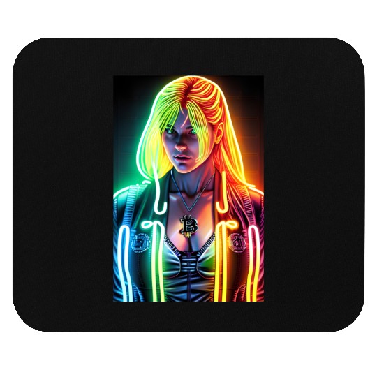 Bitcoin Woman Mouse Pads