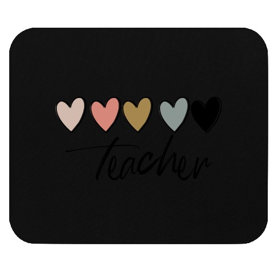 teacher and hearts Mouse Pads
