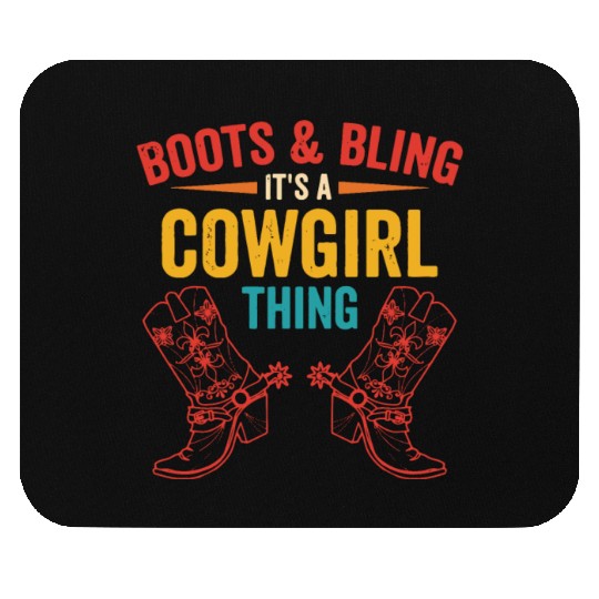Boots & bling. it's a cowgirl thing Mouse Pads
