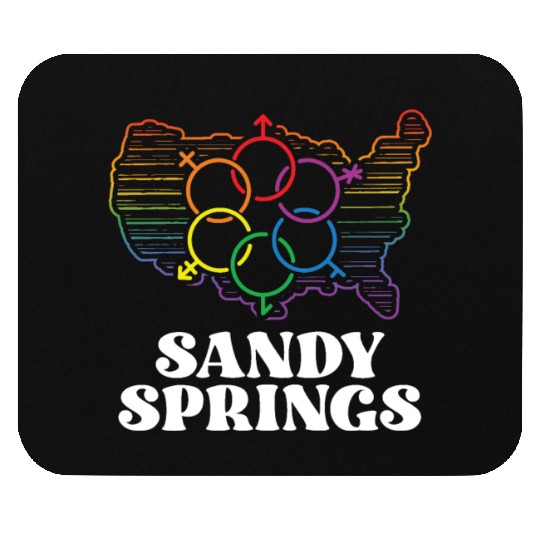 Sandy Springs Pride Flag Pride Month LGBTQ Flag Mouse Pads